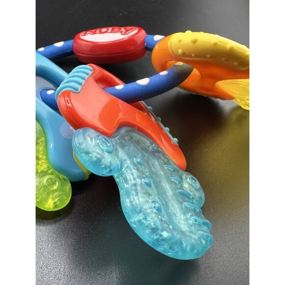 Nuby Ice Gel Teether Keys Dinosaur Spark Create Imagine Spinning Wheel Lot Baby - Picture 16 of 16